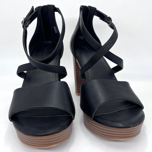 Torrid Black Faux Leather Chunky Heel - Size 8WW - Picture 4 of 12